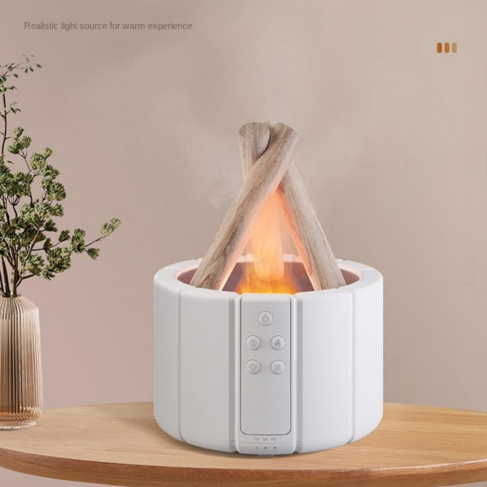 3D Flame Aroma Diffuser – Ultrasonic Cool Mist Humidifier & Essential Oil LED Lamp