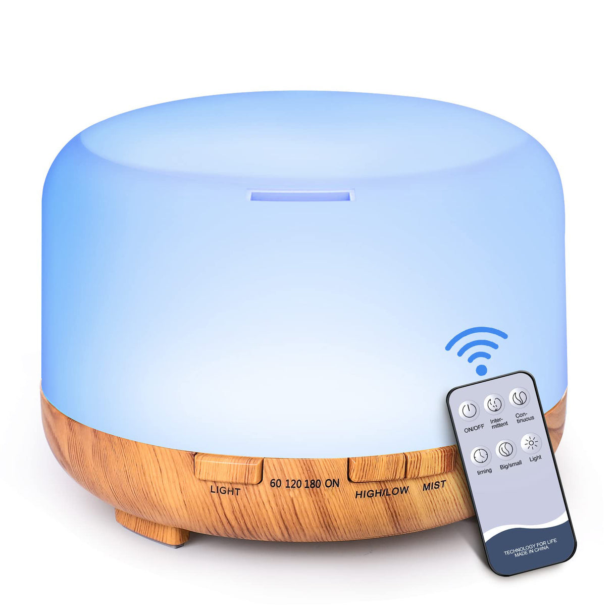 500ml Premium Essential Oil Diffuser – 5-in-1 Ultrasonic Aromatherapy Humidifier with Remote, Timer & Auto-Off