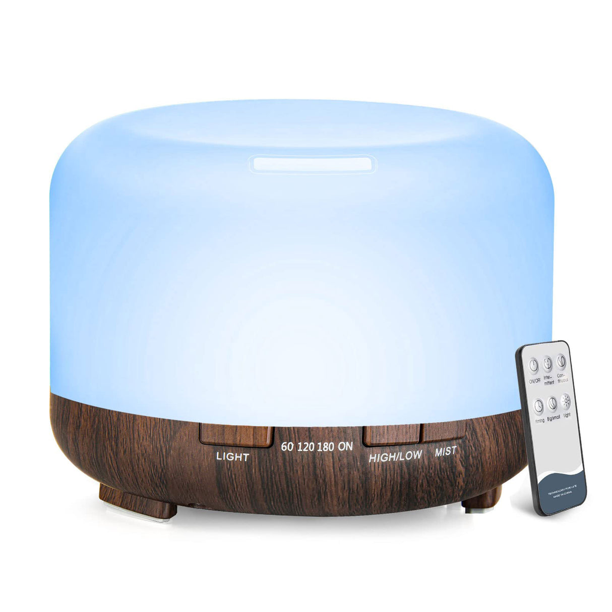 500ml Premium Essential Oil Diffuser – 5-in-1 Ultrasonic Aromatherapy Humidifier with Remote, Timer & Auto-Off