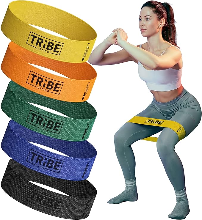 Sculpt, Strengthen & Support — Fabric Resistance Band Set (Very Light to Very Heavy)
