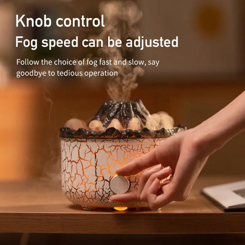 LavaGlow – 560ml Volcanic Humidifier & Ultrasonic LED Diffuser
