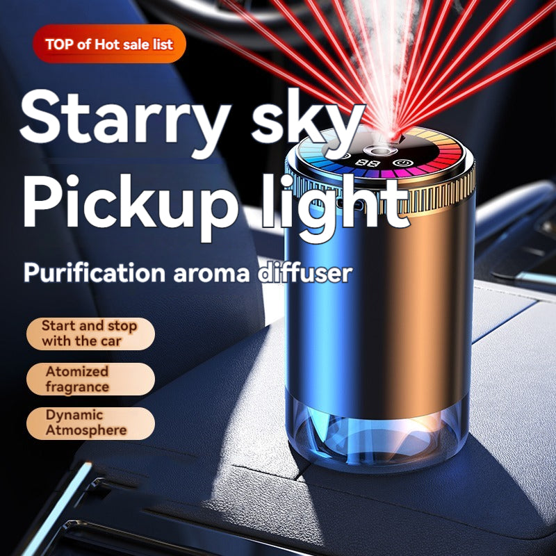 Smart Car Aroma Diffuser – Rechargeable, 5-Level Scent Control-Starry Light Design