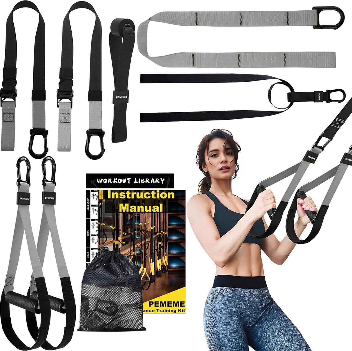 Train Anywhere, Build Full-Body Strength with Our Heavy-Duty Suspension Training Kit