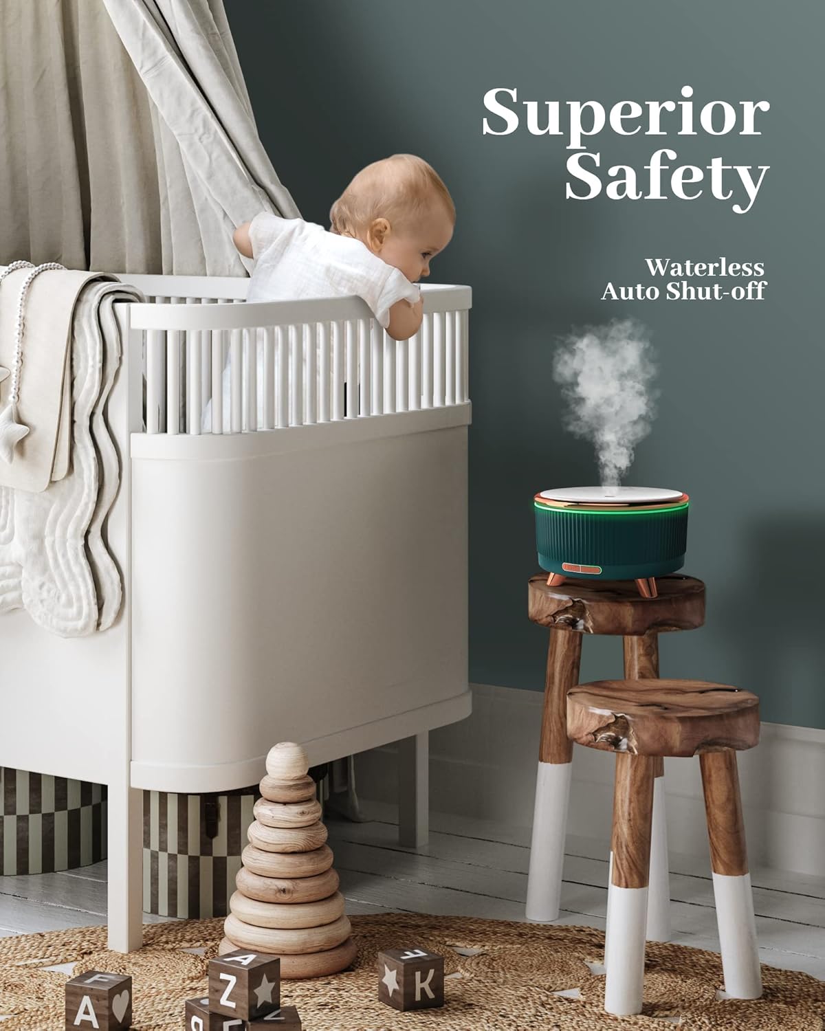 500ml Large Room Essential Oil Diffuser β Cool Mist Humidifier with Remote, 7 LED Colors, 3 Mist Modes & Auto Shut-Off