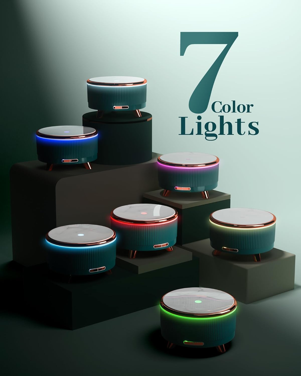 500ml Large Room Essential Oil Diffuser β Cool Mist Humidifier with Remote, 7 LED Colors, 3 Mist Modes & Auto Shut-Off