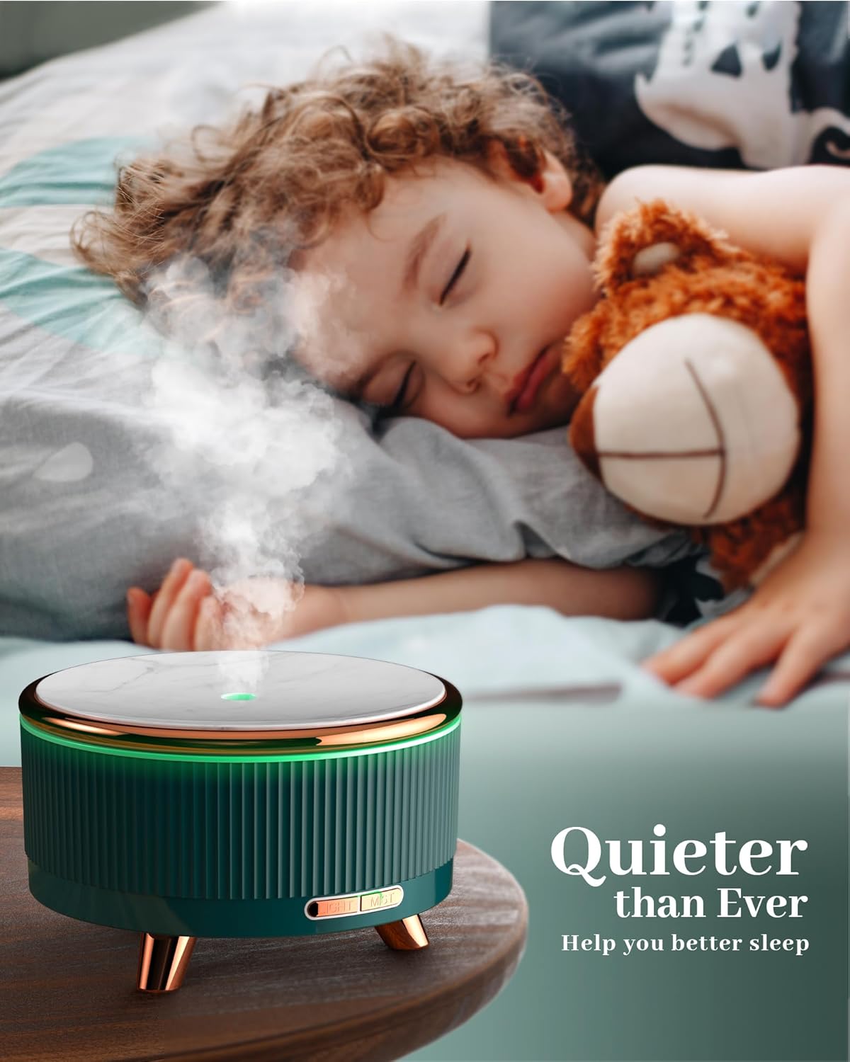 500ml Large Room Essential Oil Diffuser β Cool Mist Humidifier with Remote, 7 LED Colors, 3 Mist Modes & Auto Shut-Off