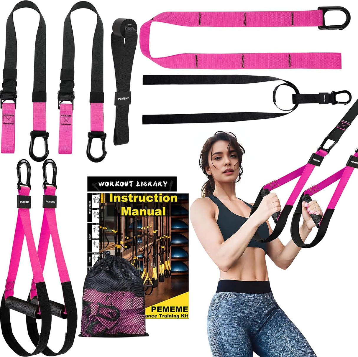Train Anywhere, Build Full-Body Strength with Our Heavy-Duty Suspension Training Kit