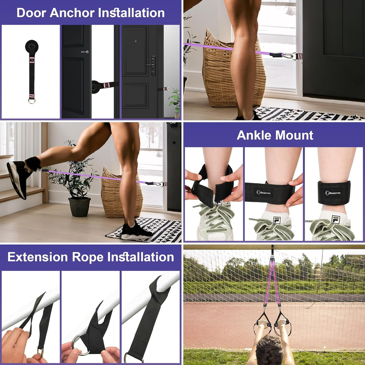 Portable Pilates Bar Kit with Resistance Bands for Men and Women - 3 Set Exercise Resistance Bands - Multifunctional Home Gym - Supports Full-Body Workouts