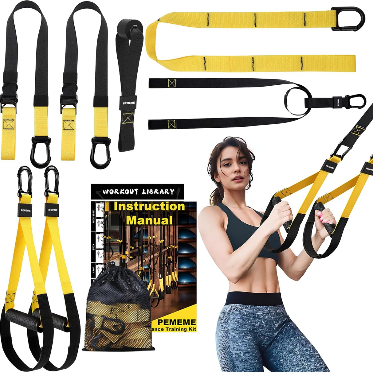 Train Anywhere, Build Full-Body Strength with Our Heavy-Duty Suspension Training Kit
