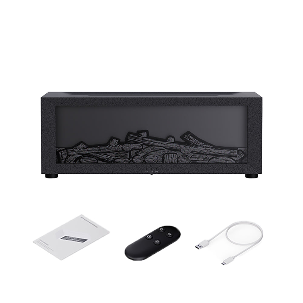 Fireplace Flame Aroma Diffuser – 7-Color Ultrasonic Essential Oil Humidifier