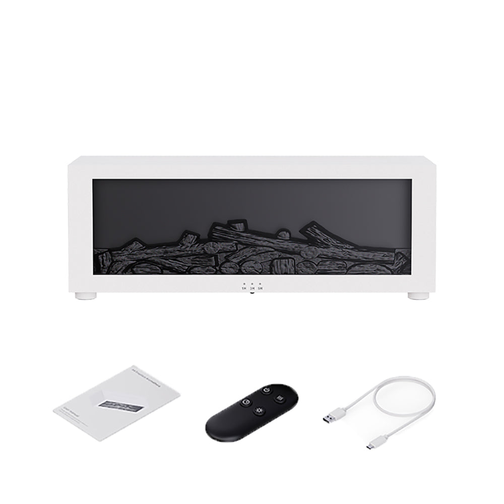 Fireplace Flame Aroma Diffuser – 7-Color Ultrasonic Essential Oil Humidifier