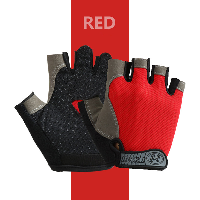 Breathable Anti Slip Half Finger Gym Gloves for Men and Women