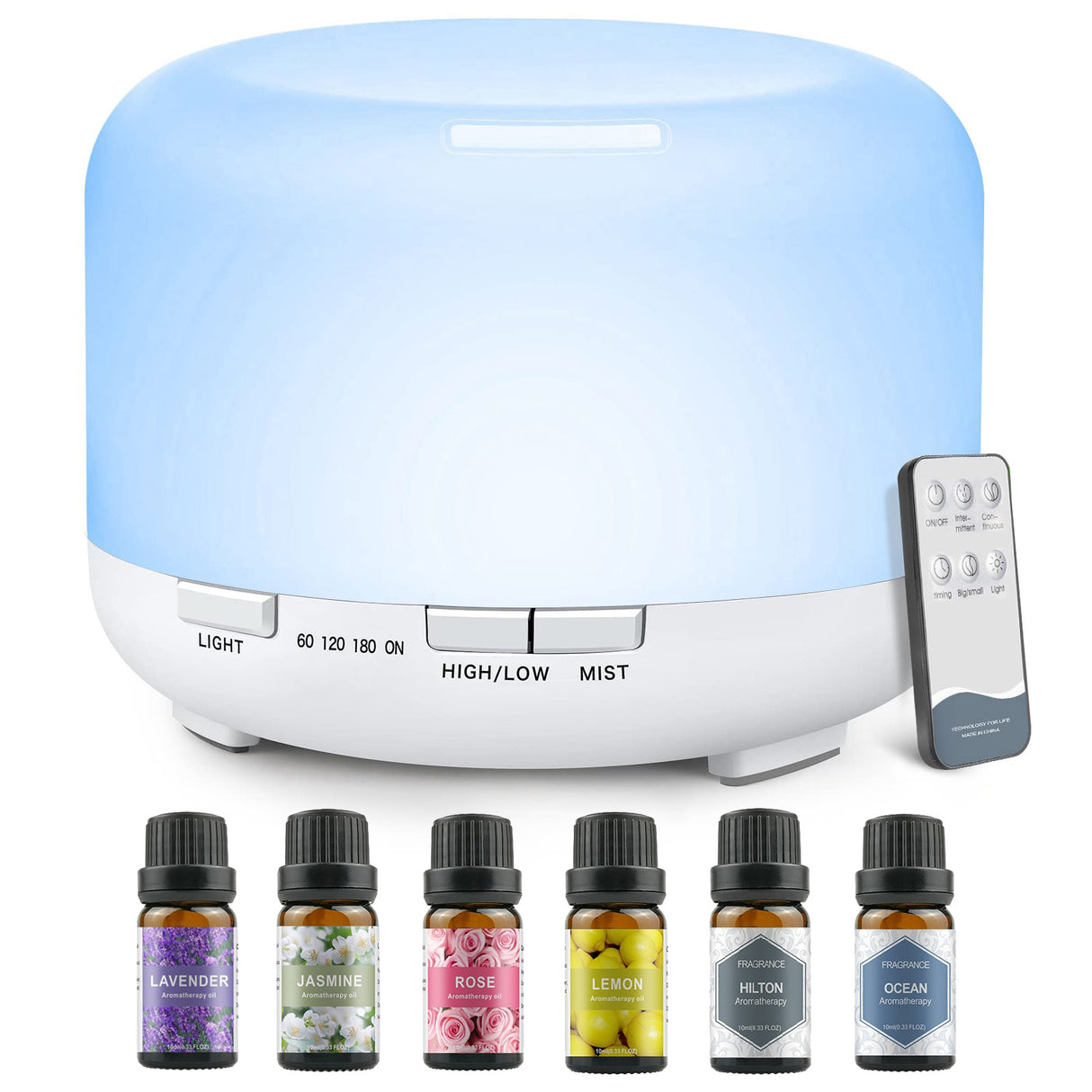 Aroma Diffuser and Humidifier 500ML with Remote Control