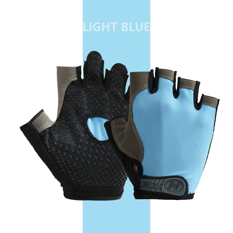 Breathable Anti Slip Half Finger Gym Gloves for Men and Women