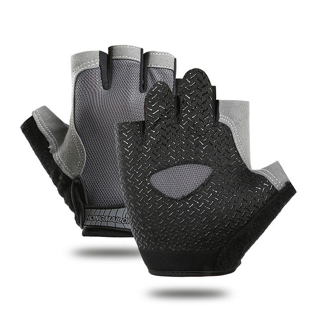 Breathable Anti Slip Half Finger Gym Gloves for Men and Women