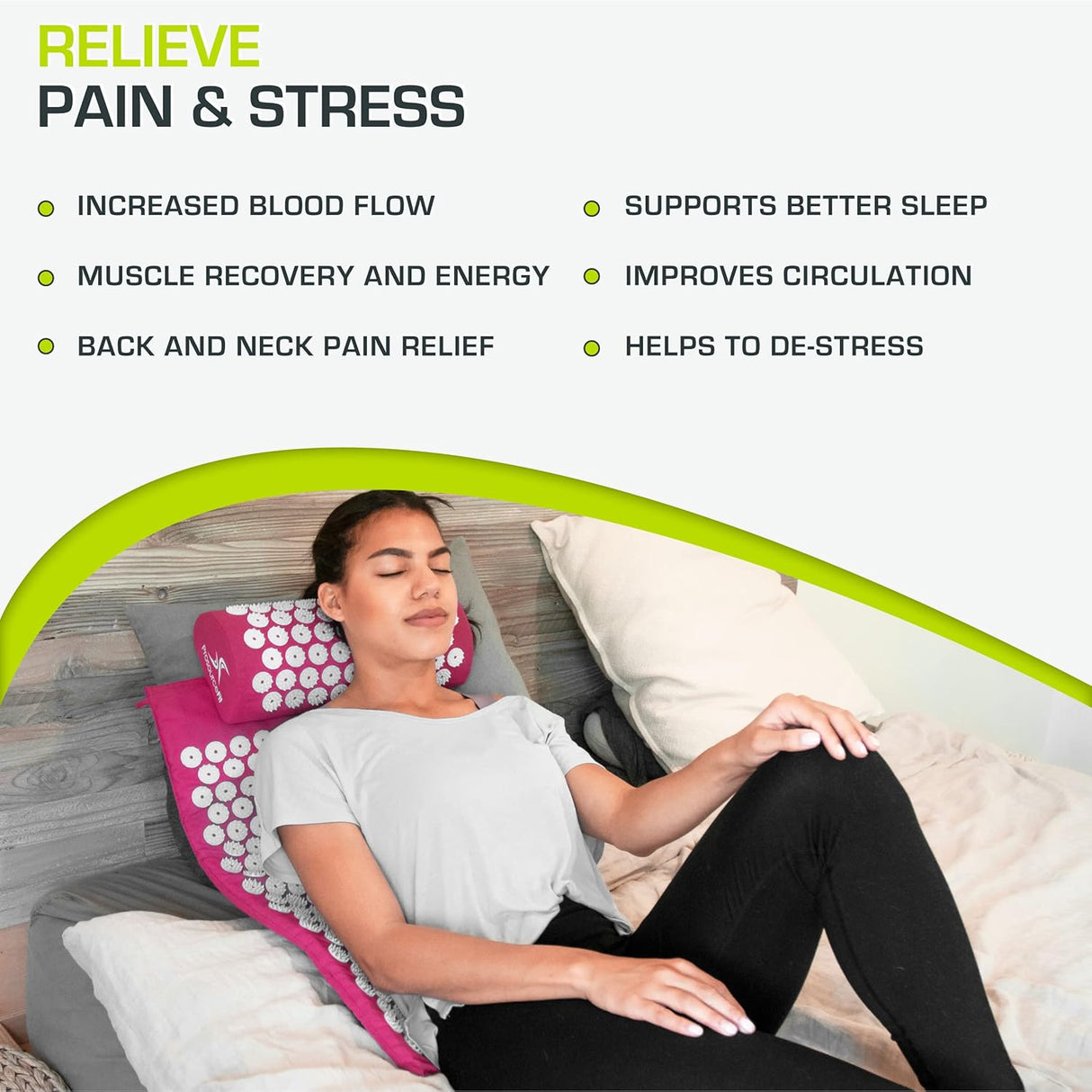 Relieve Pain, Release Tension & Recharge Your Body with Our Acupressure Mat & Pillow Set