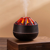 Charcoal Fire Air Humidifier & Aroma Diffuser – Mini Mist Sprayer with Night Light for Home