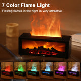 Fireplace Flame Aroma Diffuser – 7-Color Ultrasonic Essential Oil Humidifier