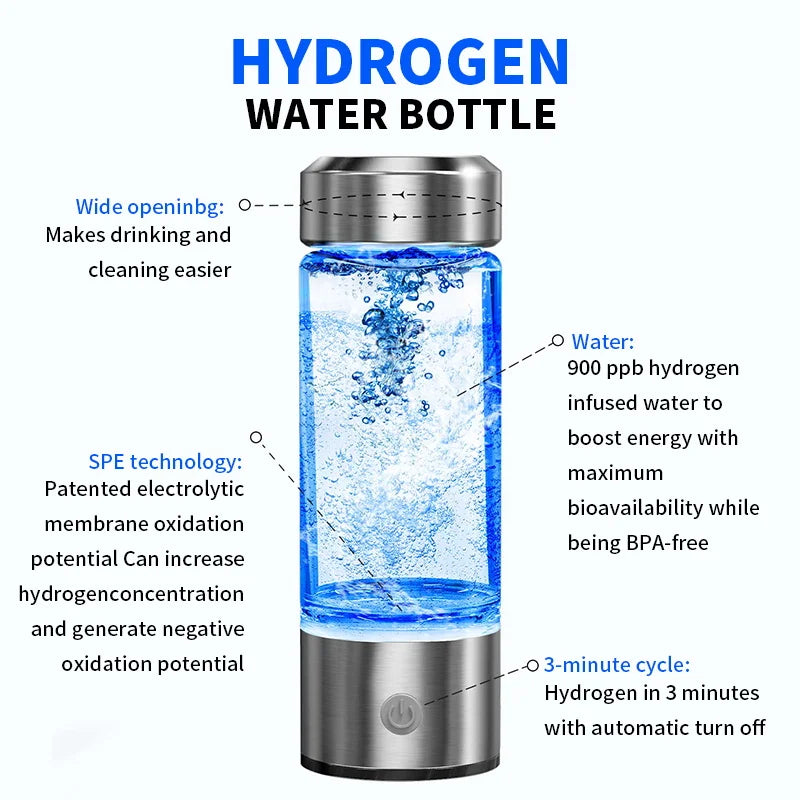 420ml Hydrogen-Rich Water Bottle Electric Generator