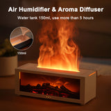 Fireplace Flame Aroma Diffuser – 7-Color Ultrasonic Essential Oil Humidifier