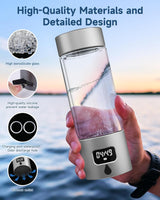 Portable Hydrogen Water Bottle 5000PPB Rechargeable 340ml