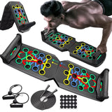 Portable Push-Up Board Set Foldable Fitness Equipment for Full Body Workout