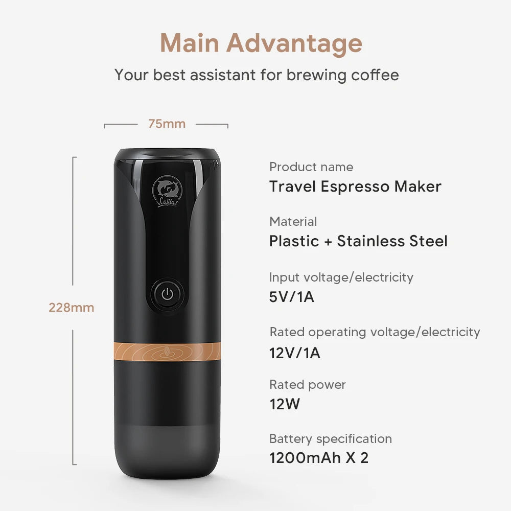 ICafilas's Portable Espresso Maker for Car, Home & Travel