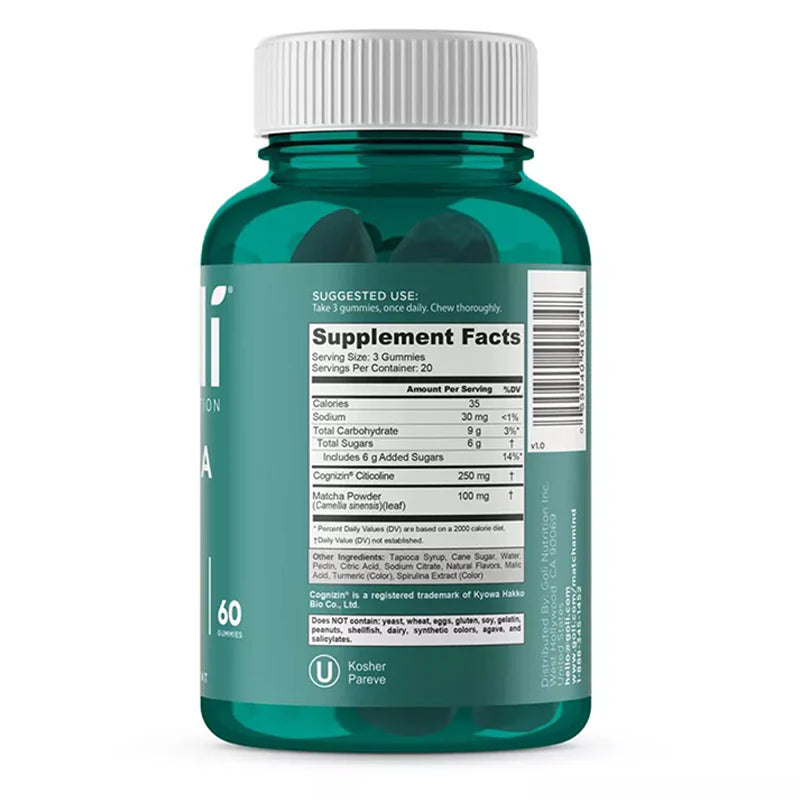Goli Matcha Mind Cognitive Gummies