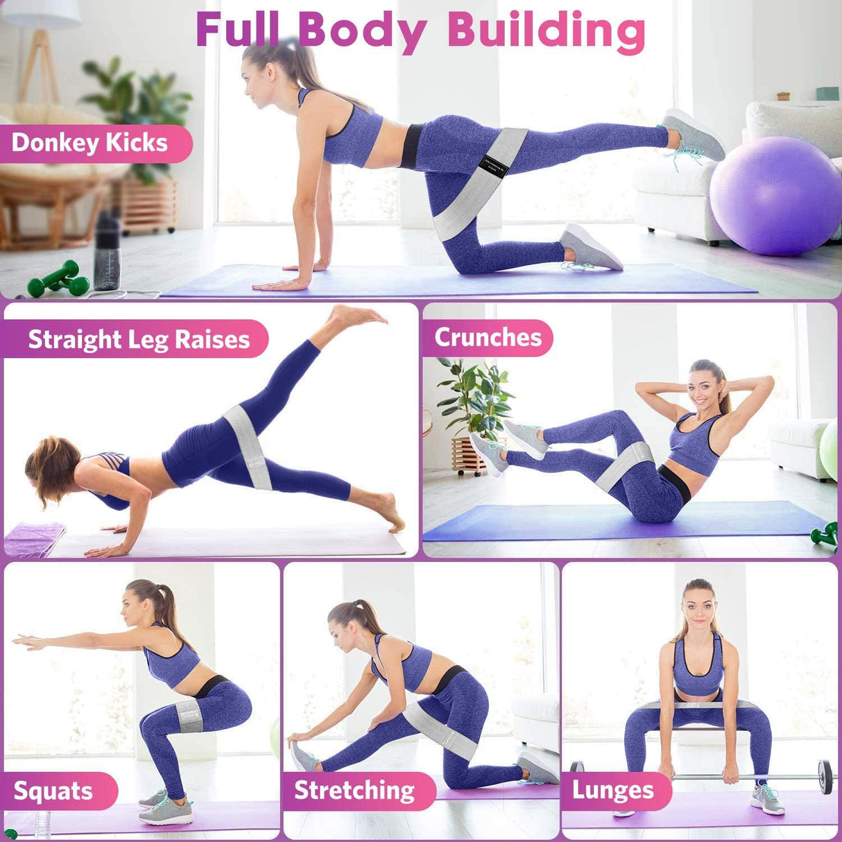 Lift, Tone & Sculpt Glutes and Legs with Our 3-Level Resistance Band Set