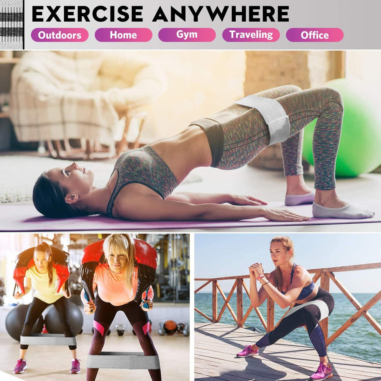 Lift, Tone & Sculpt Glutes and Legs with Our 3-Level Resistance Band Set